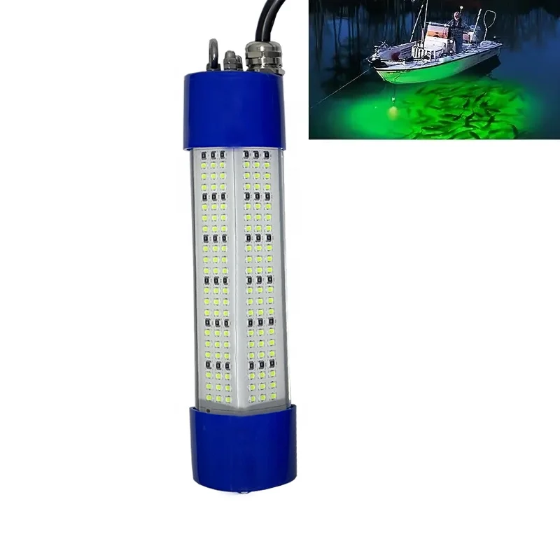 Hot Selling AC220V 200W IP68 Waterproof Green LED Underwater Attracting Fishing Light Night