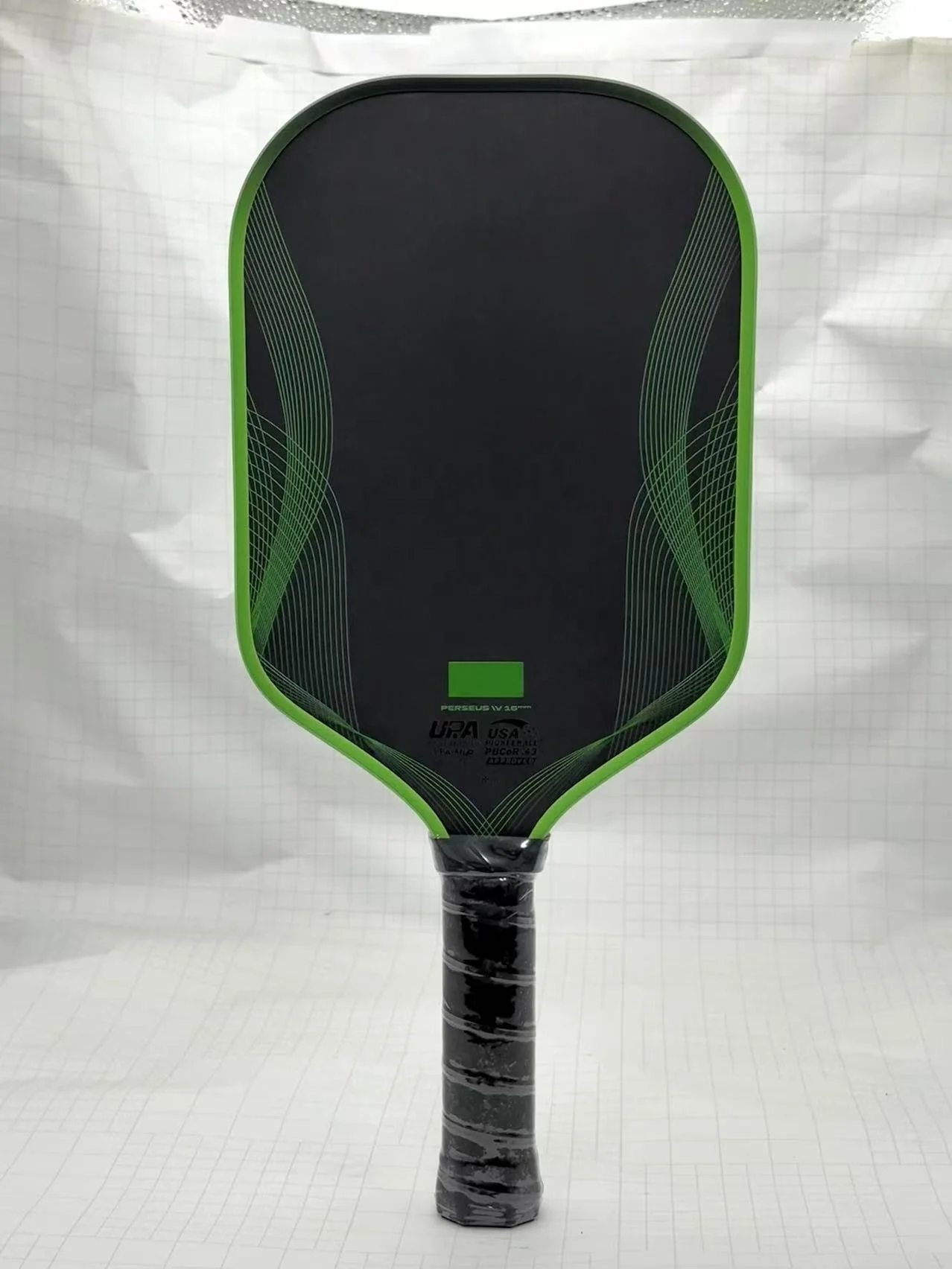 16mm Elongated Pickleball Paddle TFP Foam Core T700 Carbon Fiber High Performance Green For Training