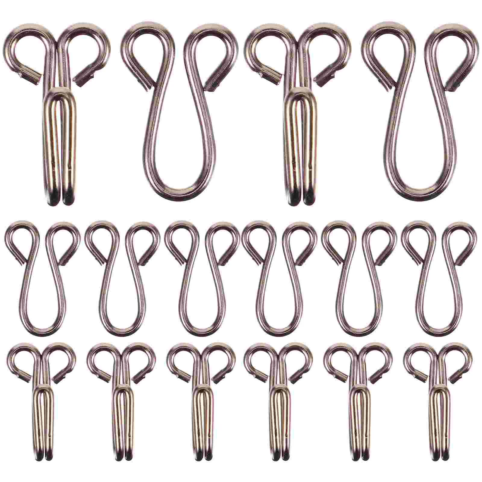 

30pcs Metal Pant Hooks Buckles Anti Rust Sewing Fasteners for Trousers Skirts Underwear Black Closure Hardware