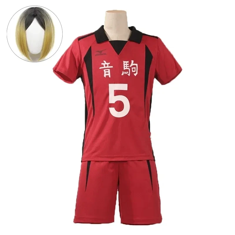 Anime Nekoma School Kenma Kozume Kuroo Tetsuro Cosplay Kostuum Haikiyu Volley Bal Team Jersey Sportkleding Uniform Pruik view 5
