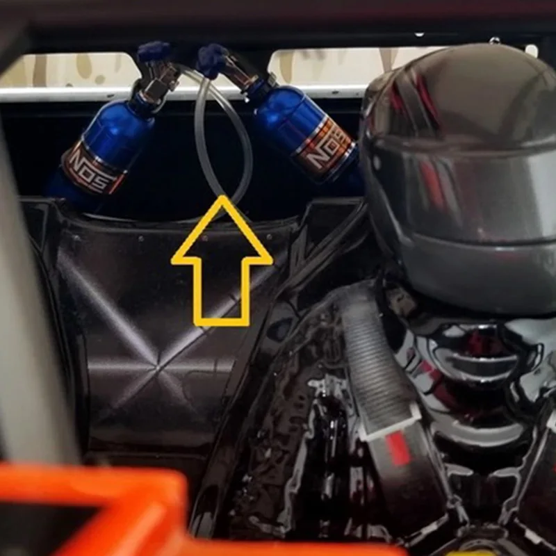 Bottiglia di azoto NOS simulata in metallo per 1/10 RC Crawler Car Defender Bronco RC4WD D90 D110 TRX4 Axial Scx10 90046, blu