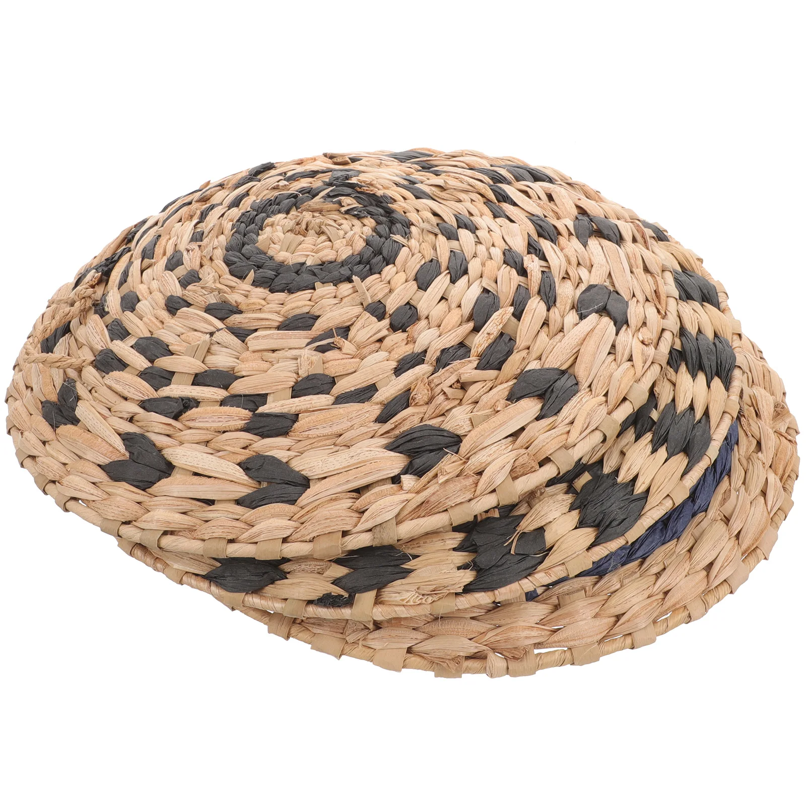 

3 Pcs Straw Wall Decoration Hanging Flat Basket Decorations Woven Baskets to Weave