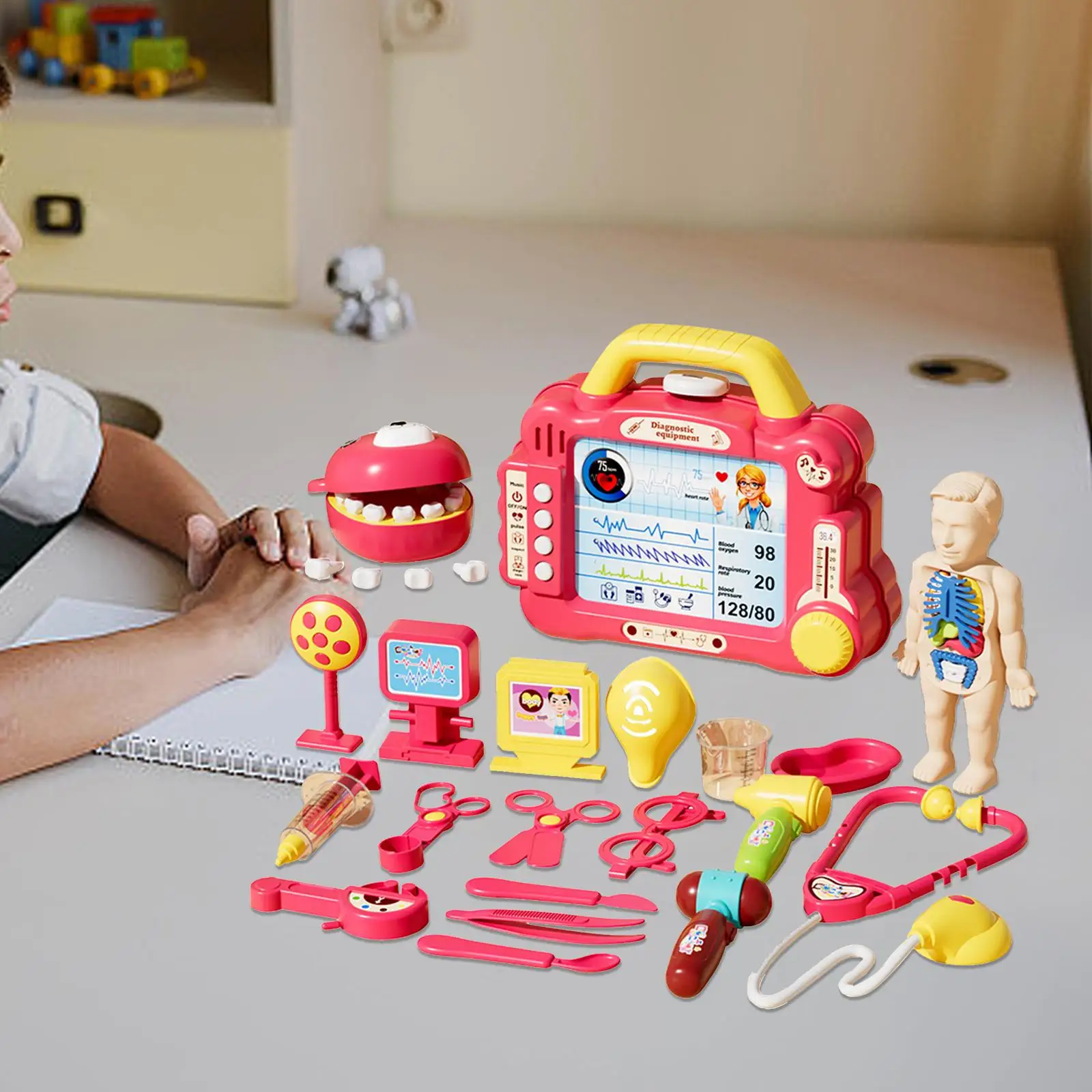 مجموعة ألعاب الطبيب للأطفال، لعبة تعليمية دقيقة للمهارات الحركية التنموية