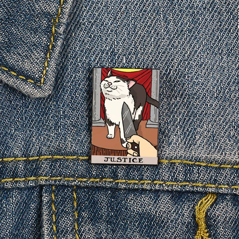 Pin heiß verkaufen Tarot Marke traurige Katze