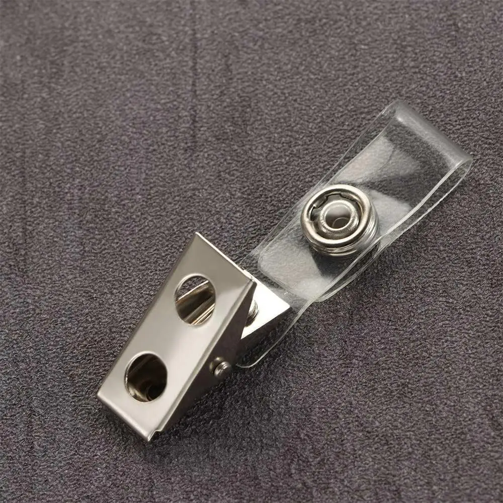 10Pcs Stainless Steel for ID Badge Card Holder Key Name Tag Lanyard Clips Lanyard Clips Stationary Reel Binder