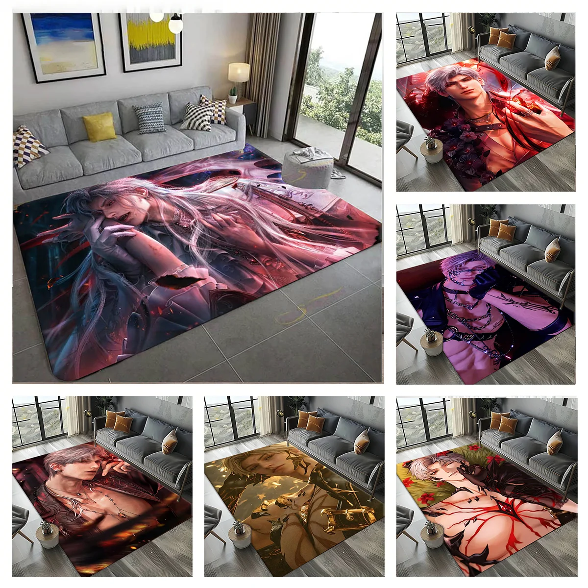 Game L-Love and D-DeepspaceS Sylus 3D Carpet Rug Art for Room Decor Home Kitchen KidsDoor Gift Kids Area Rug Non-slip Floor Mat
