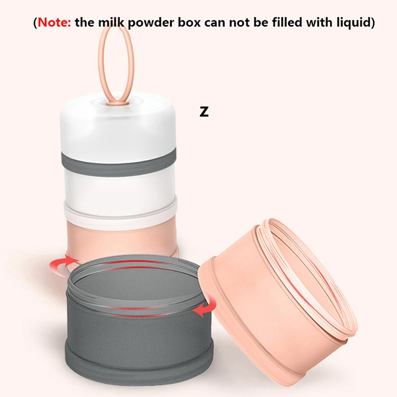 5-layers Food Container Style Portable Baby Formula Milk Storage Essential Cereal Cartoon Infant Toddle Powder Container
