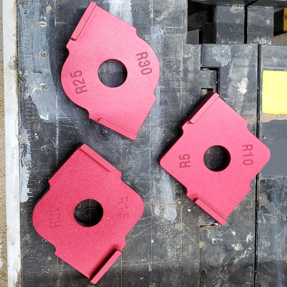 3Pcs Radius Jig Router Templates Aluminium Alloy Radius Corners R5 R10 R15 R20 R25 R30  for Woodworking DIY