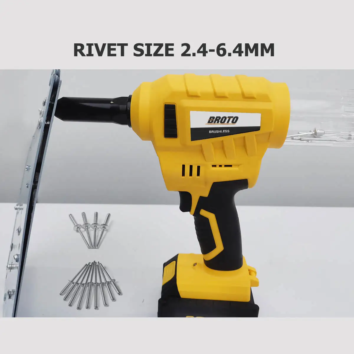 Heavy Duty Pop Adjustable Rivet Nail Gun Brushless Tools Cordless Battery Powered Electric Rivet Gun Suppliers