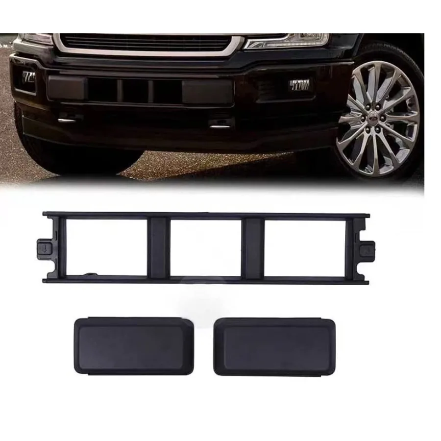 

Front Bumper Cover Lower Grille Trim Panel Plastic Fit For 2018-2020 Ford F150 Black
