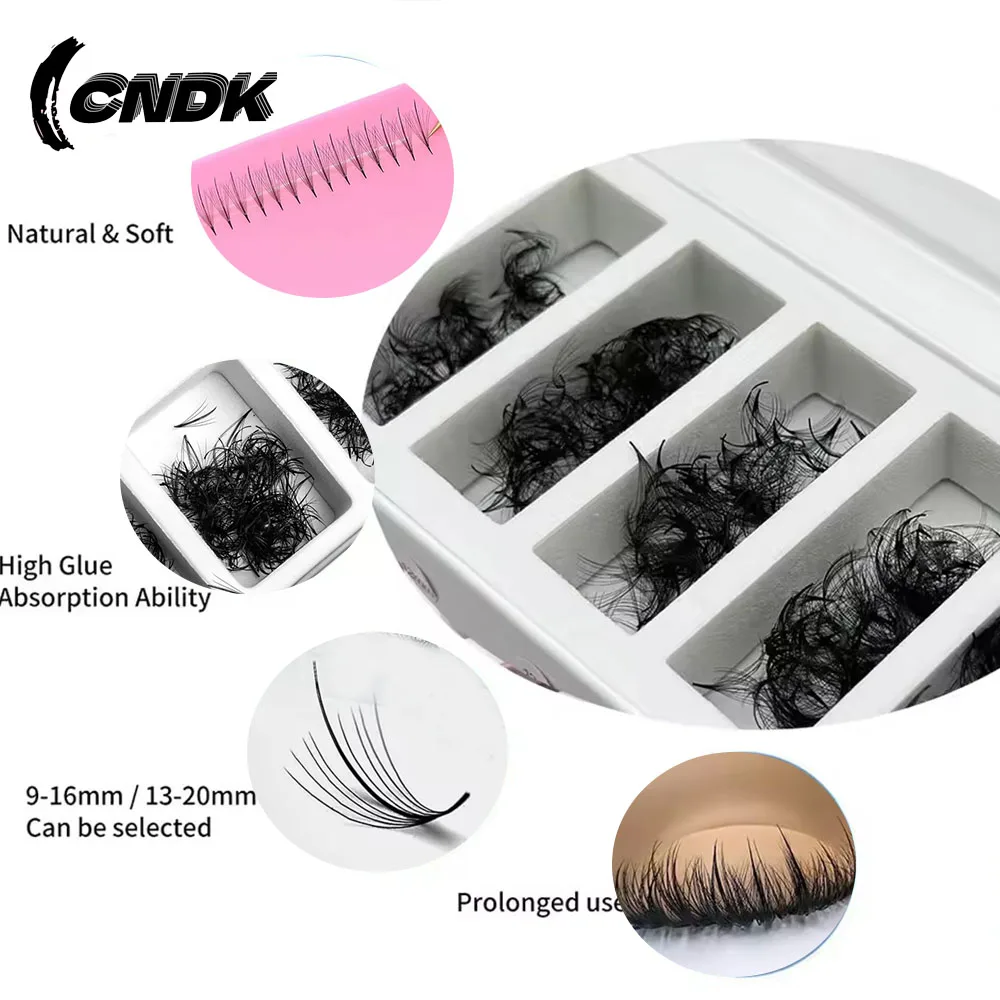 1000FANS Mix Box Pointy Base Wispy 5D 7D 9D Promade Volume Fan Eyelash Wispy Extension Loose Fans Sandwich Spikes False Lashes