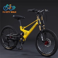 FJ Magnesium Alloy Variable Speed Dual Shock Absorber Soft Tail Mountain Bike 20/22 Inch Ximano Transmission Youth Road Bike New