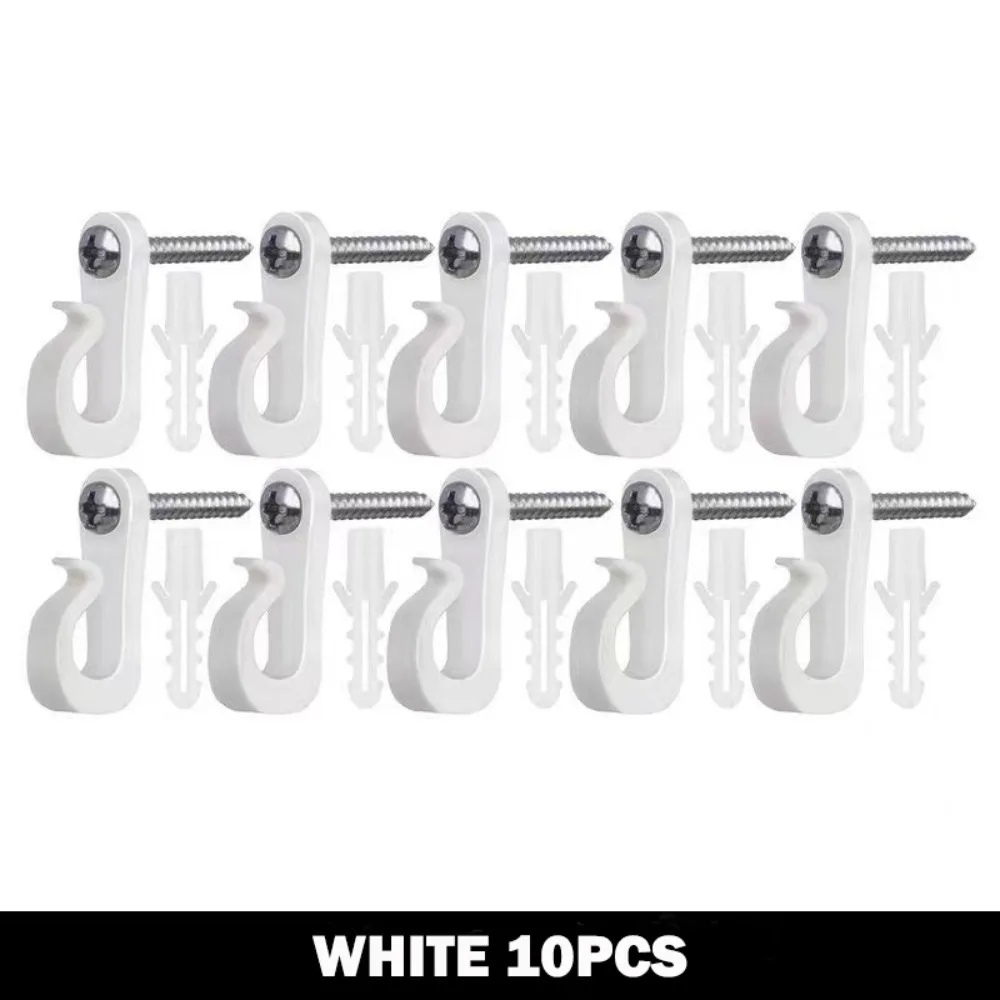 New With Screw Lights Hook Plastic Black White String Light Hangers Potted Wind Chimes Hook Party
