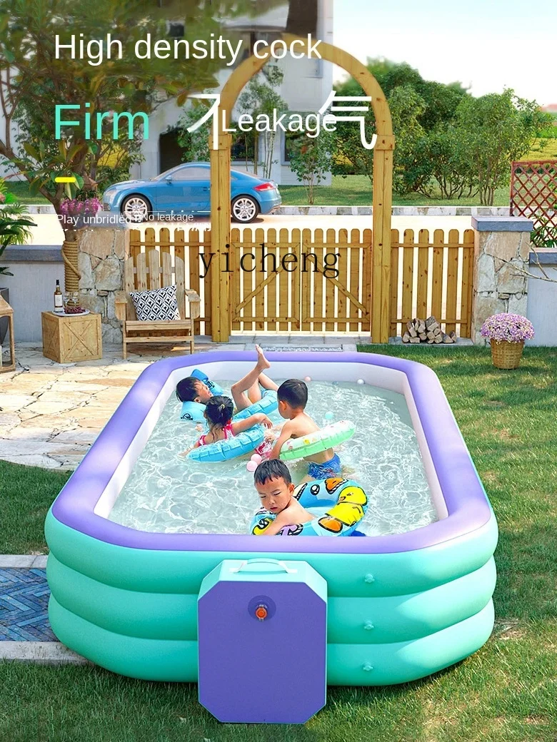 Tqh Children's Outdoor Large Inflatable Swimming Pool Household Indoor Swimming Pool Foldable