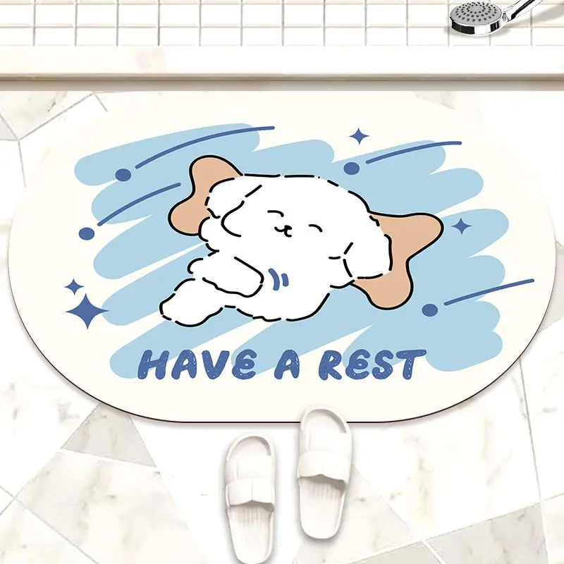 

Коврик для ванной комнаты из диатомовой грязи, нескользящий, быстросохнущий, подушка для ног, впитывающий коврик для двери унитаза, впитывающий коврик для раковины