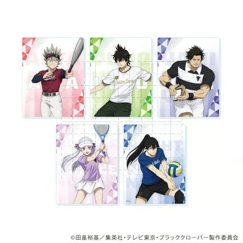 Figuras de Anime de Black Clover: Asta, Yami Sukehiro, Luck Voltia - Tarjetas Acrílicas y Llaveros
