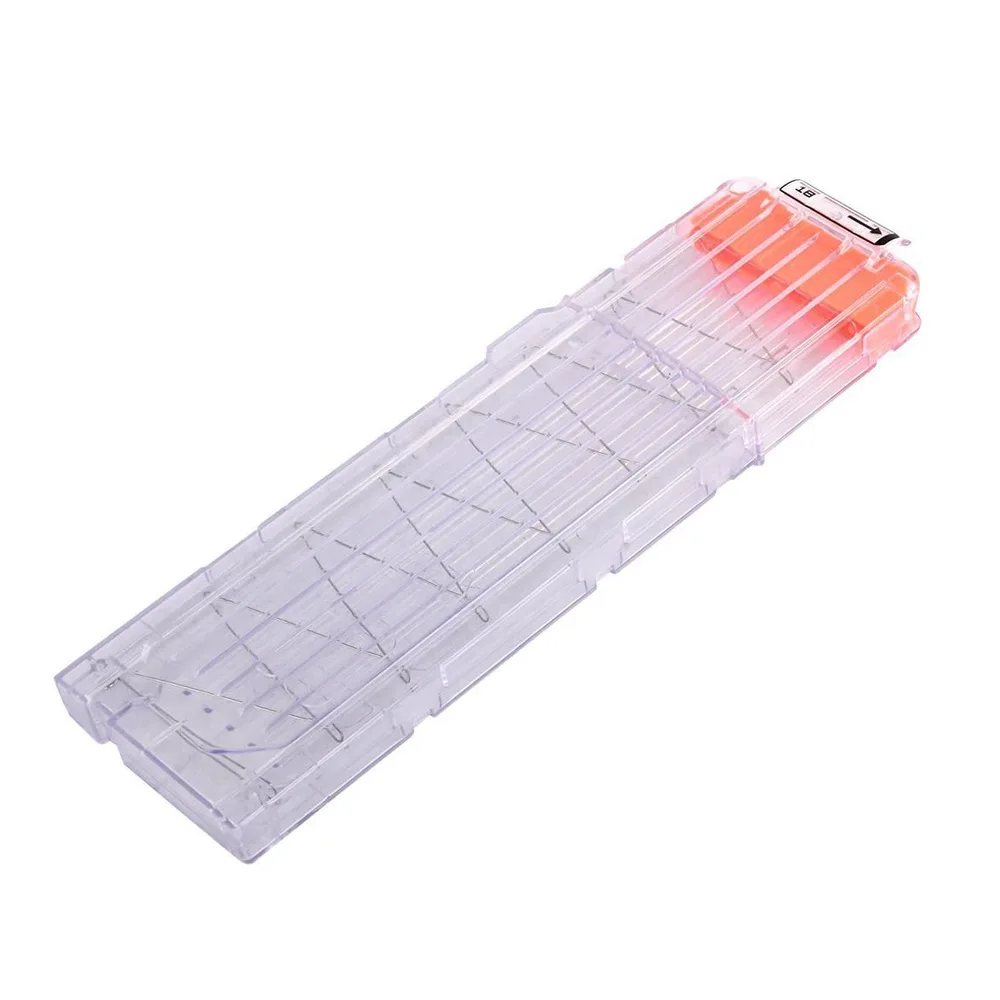 18 Transparent Reload Clip For Nerf Magazine Round Darts Replacement Toy Gun Soft Bullet Clip For Nerf Blaster arma de brinquedo