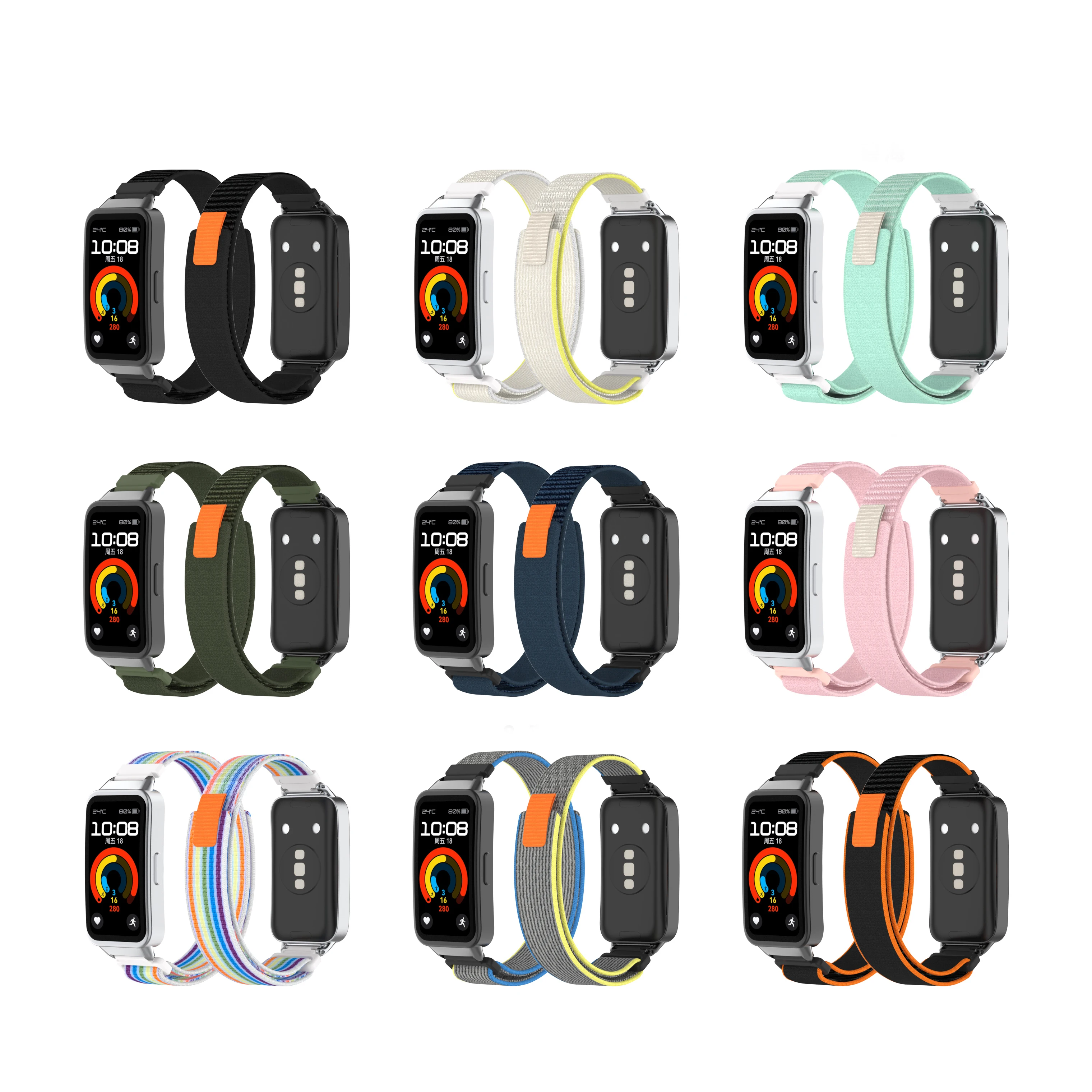 Cinturino ad anello in Nylon per Huawei Band 8 9 braccialetto di ricambio accessorio per cinturino intelligente per Huawei Band 8 9 Correa orologio traspirante