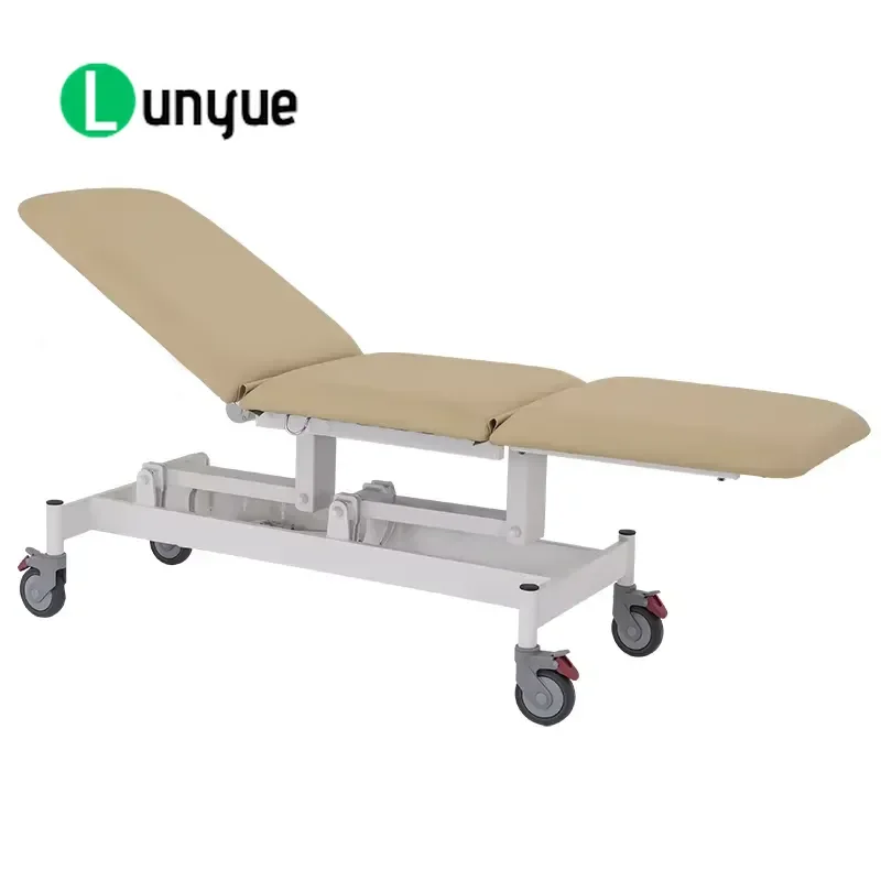 Modern Hospital Examination Bed Adjustable Durable Leather Comfortable Design Medical Clinic Furniture Patient Checkup Table