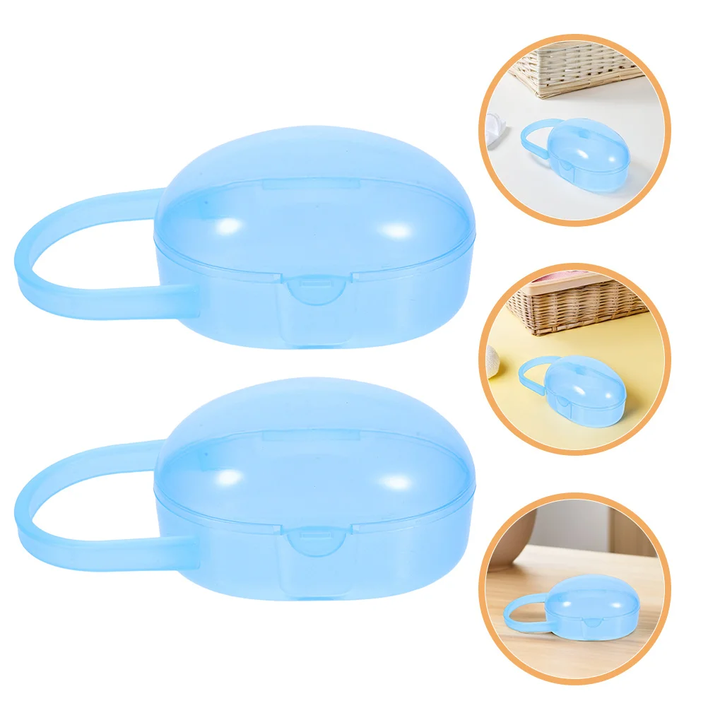 

10Pcs Pacifier Storage Box Portable Baby Pacifier Holder Case Drop-Resistant PP Plastic for Travel Nipple Organizer Cleanliness