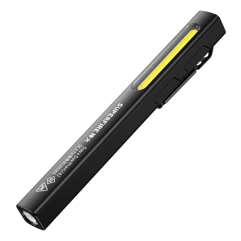 SUPERFIRE G32 penlicht met zijlicht en traploos dimmen zaklamp, mini-pocket LED-zaklamp voor I camping autoreparatie noodgevallen - afbeelding 2