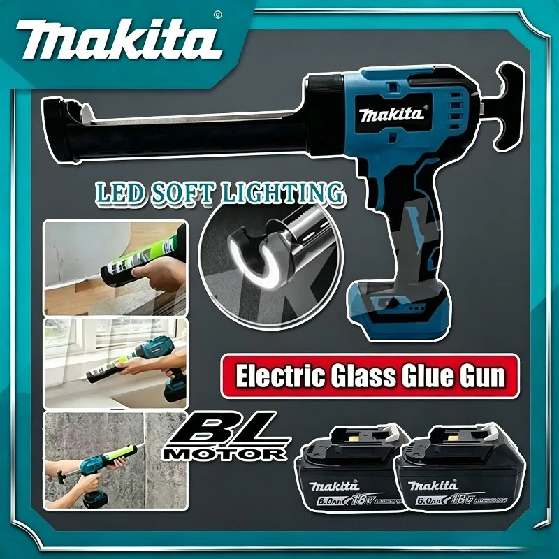 

Makita Wireless Electric Glass Doors Windows Filling Sewing Gun Glass Glue Gun Cement Glass Adhesive Glue Seal Sealant Tool