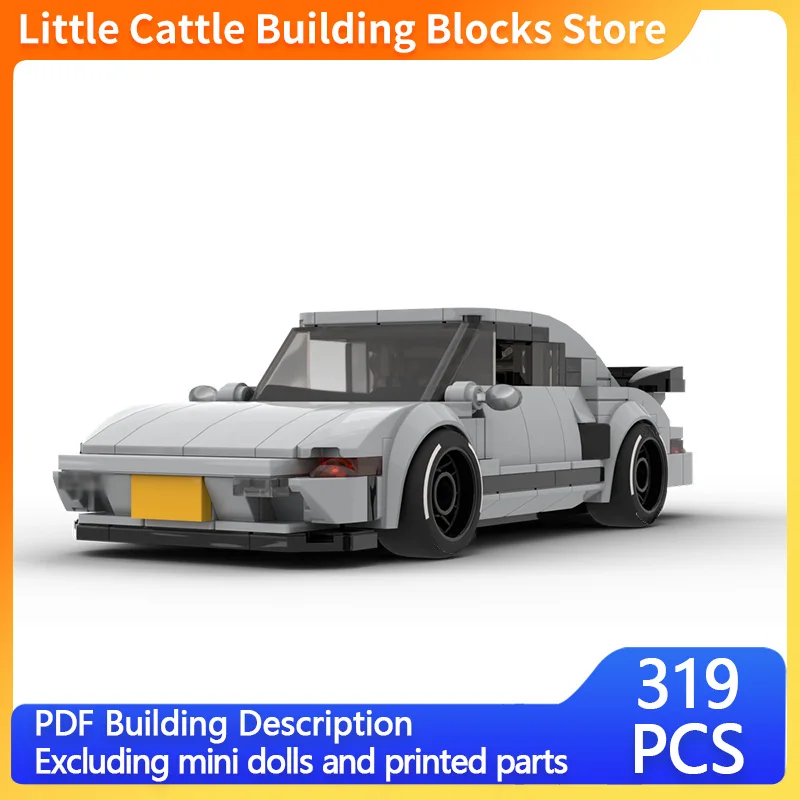 City Car Model MOC Building Bricks Low And Straight Front-End Vehicle Modular Technology Gift Holiday Assemble Children Toy Suit