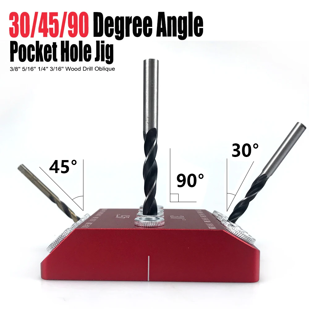 30/45/90 Độ Góc Túi Lỗ Jig 4 Kích Thước Mũi Khoan Jig Khoan Hướng Dẫn Cho Góc Cạnh Lỗ/Thẳng Lỗ hợp Kim Nhôm Khoan Jig