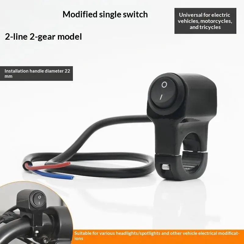7 8 Universal Motorcycle Handlebar Headlight Switch On Off Toggle For Bike ATV Practical Easy Mounting
