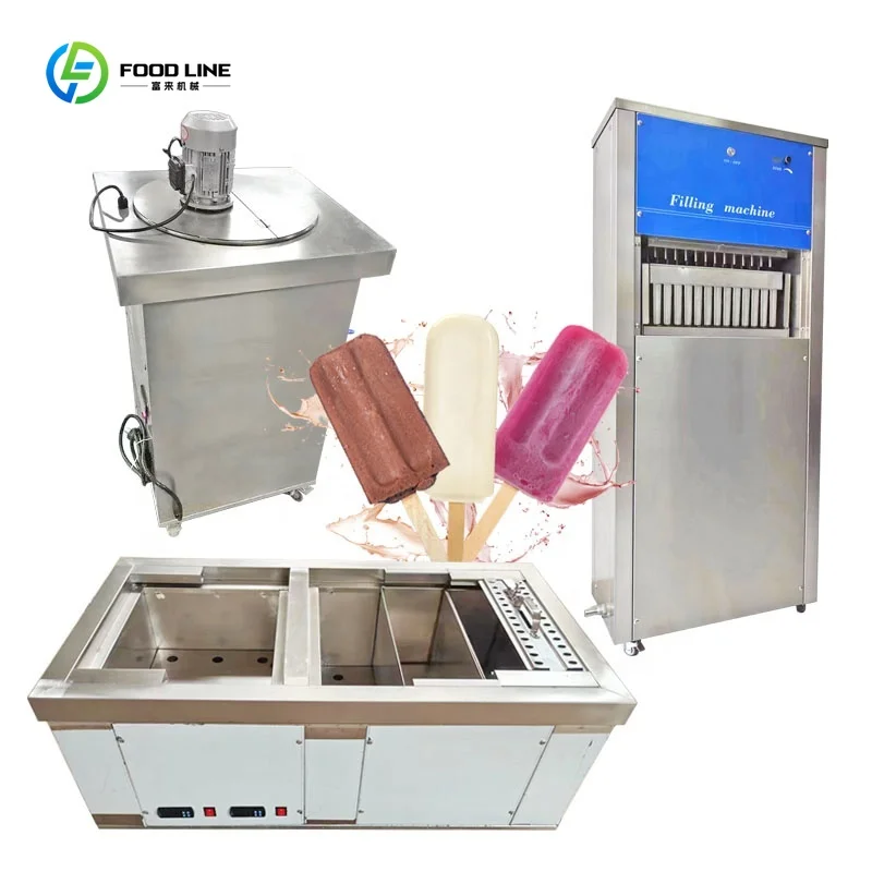 24 Mould Popsicle Ice Lolly Line with Mixing Homogenizer for Commercial Manufacturing Custom