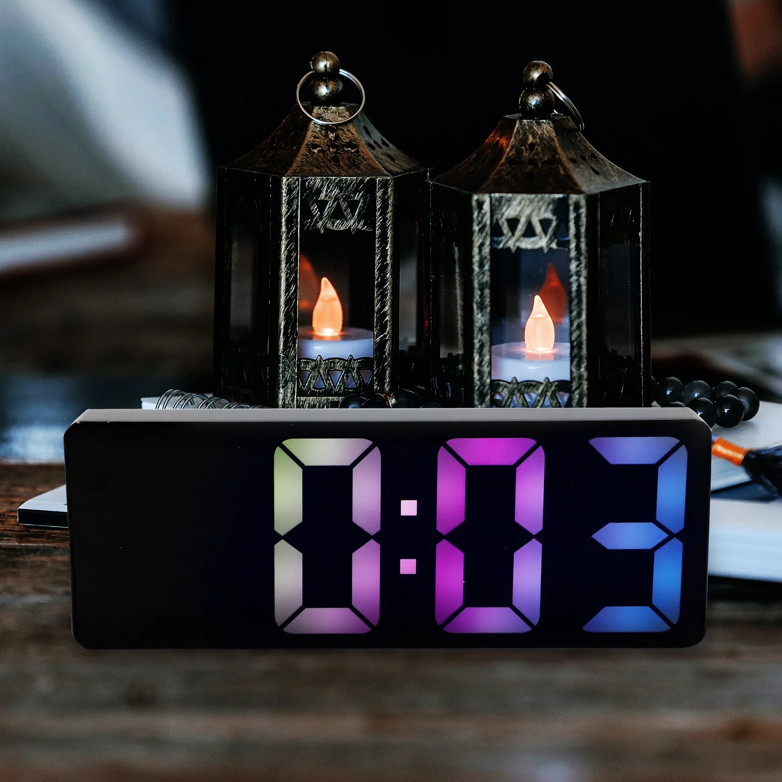 

Large Screen Digital Alarm for Bedroom Living Room Office Operated Moisture Proof Clock Radio