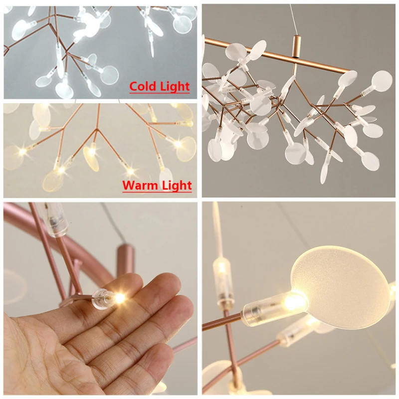 Nordic Pendant Light Modern Firefly Chandeliers for Living Room Kitchen Dining Table Lighting Bedroom Decoration Led Chandelier