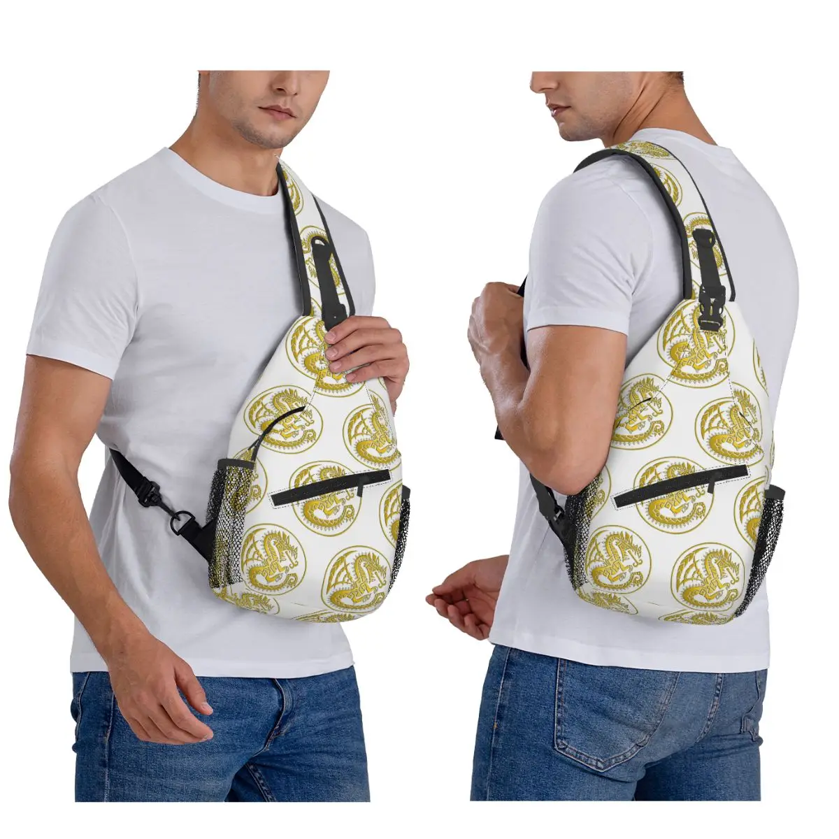 Monster Hunter World Chest Bag Men Sling Crossbody Backpack Chest Bag Travel Hiking Daypack Shoulder Bag