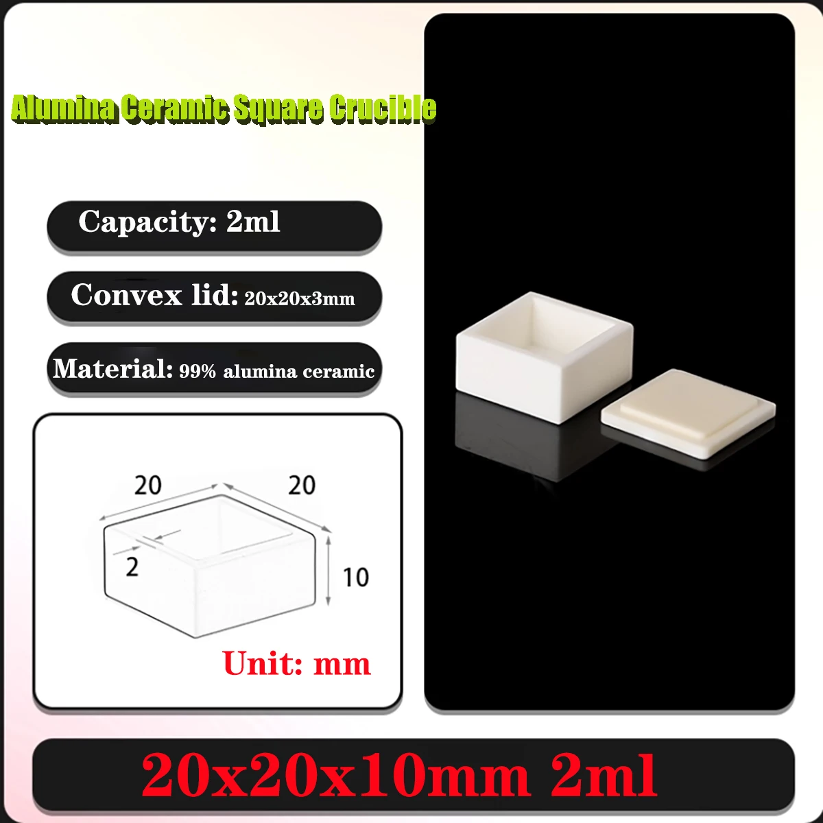 High Purity 99% Alumina Crucible with Lid for Lab Heating Applications A Capacity of 0.9ml-40ml