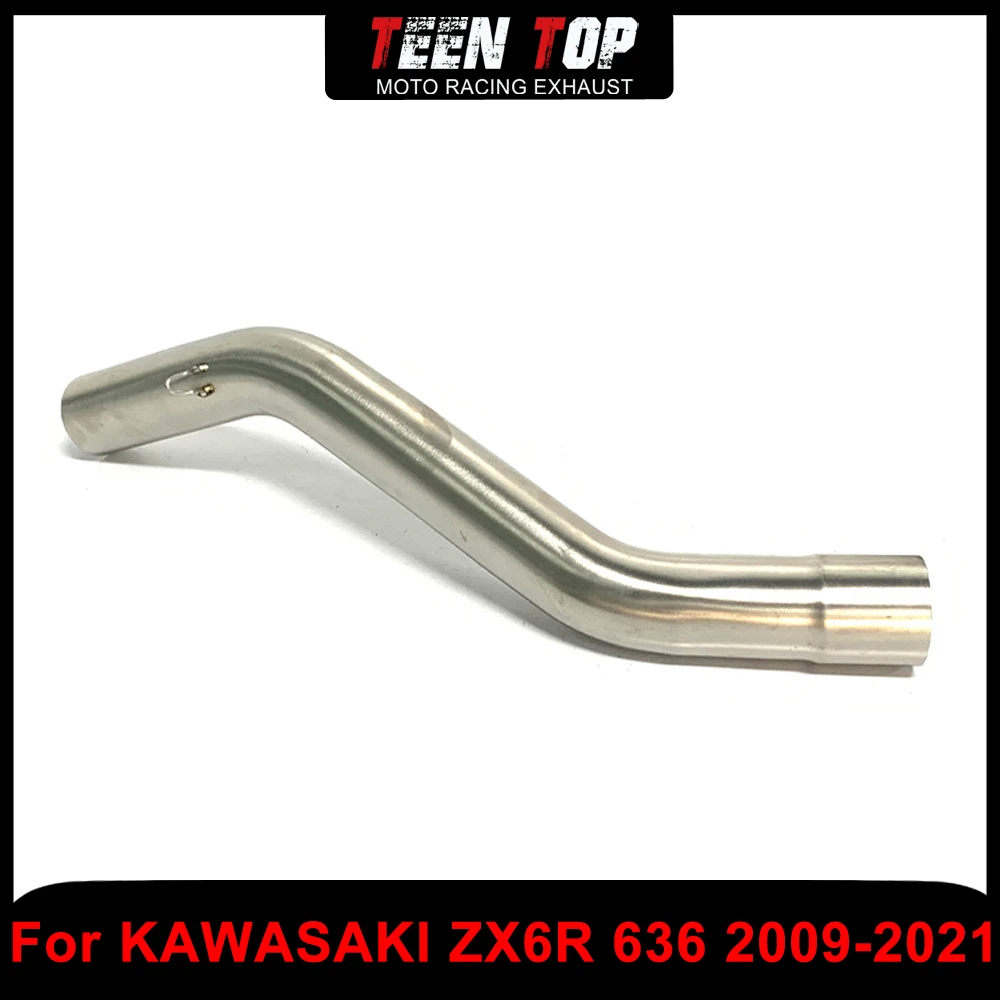 

For Kawasaki ZX6R 636 Decat Middle Link Pipe Motorcycle Escape 51mm Stainless Steel zx6r 2009-2021 Exhaust Connection Pipe