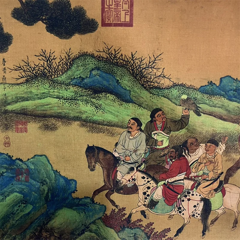 لوحة تمرير طويلة قديمة في الصين، لوحة ألوان مائية من تشيو يينغ: يعود وينجي إلى مقتنيات هان #5