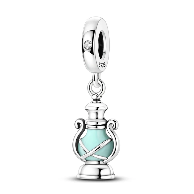 925 Sterling Silver Charm Pendant Fit Bracelet Necklace Making Luminous Oil Lamp Glowing In The Darkness Jewelry