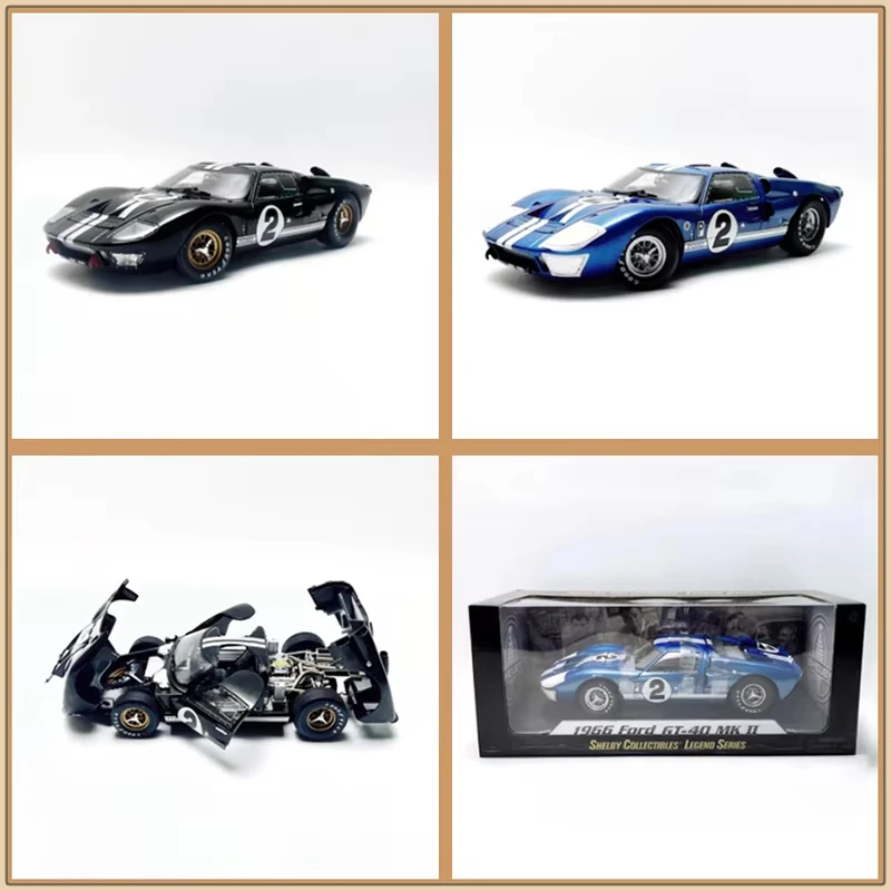 셸비 1/18 포드 GT-40 GT40 MK2 MKII 1966 # 2 합금 레이싱 모델 클래식 성인 기념품 선물 취미 및 장난감