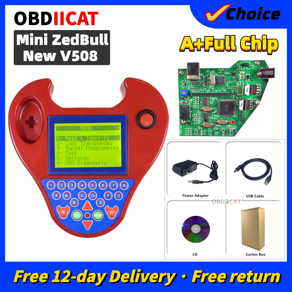 OBDIICAT V508 Super Mini Key Tool Remote Key Programmer Zed-Bull Transponder Smart Good Quality Version key programming for car