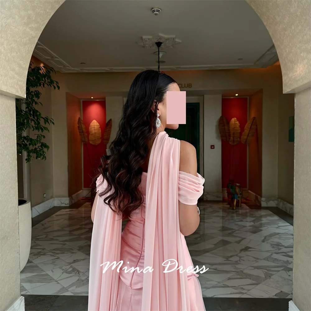 Mina personalizado tubo superior de luxo vestido de noite feminino sem mangas sem costas luxuoso vestidos de noite femininos para ocasiões formais