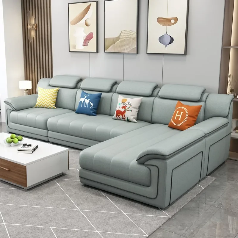 Customizable European Glamour Living Room Sofas Filler Individual L Shape Lounge Sofa Modular
