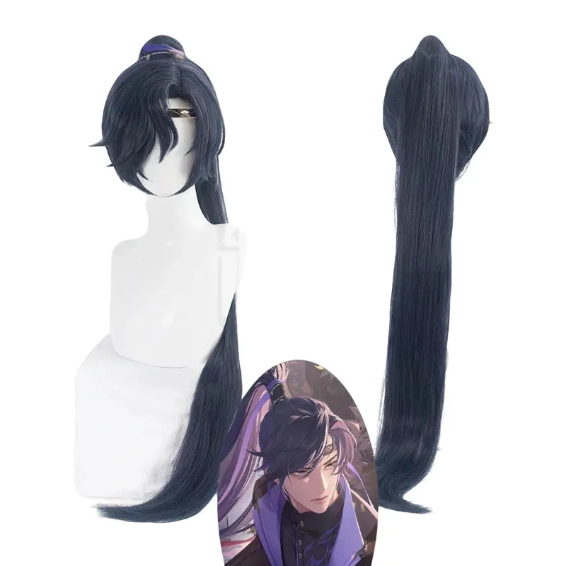 New! Fu Rong Cos Wig 95-100cm Mixed Color Heat-resistant Synthetic Hair Halloween Party Cosplay Anime Wigs+free Wig Cap