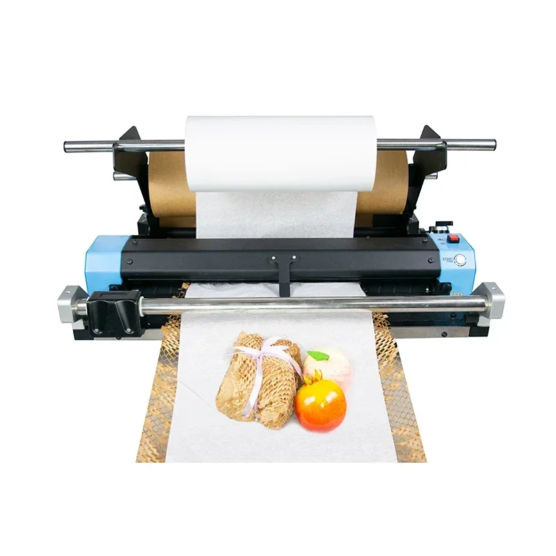 Electric Making Pad Buffer Filling Packaging Cushion Automatic Kraft Paper Wrapping Honeycomb Machine