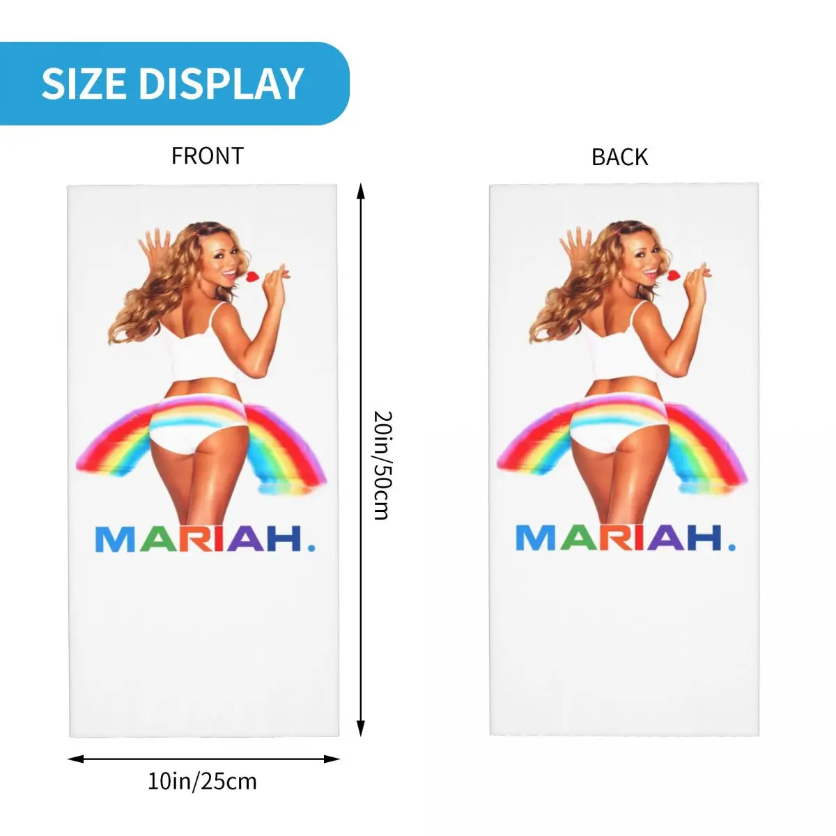 Mariah Carey Bandana leher Gaiter dicetak, ikat kepala hangat bersepeda dewasa bernapas