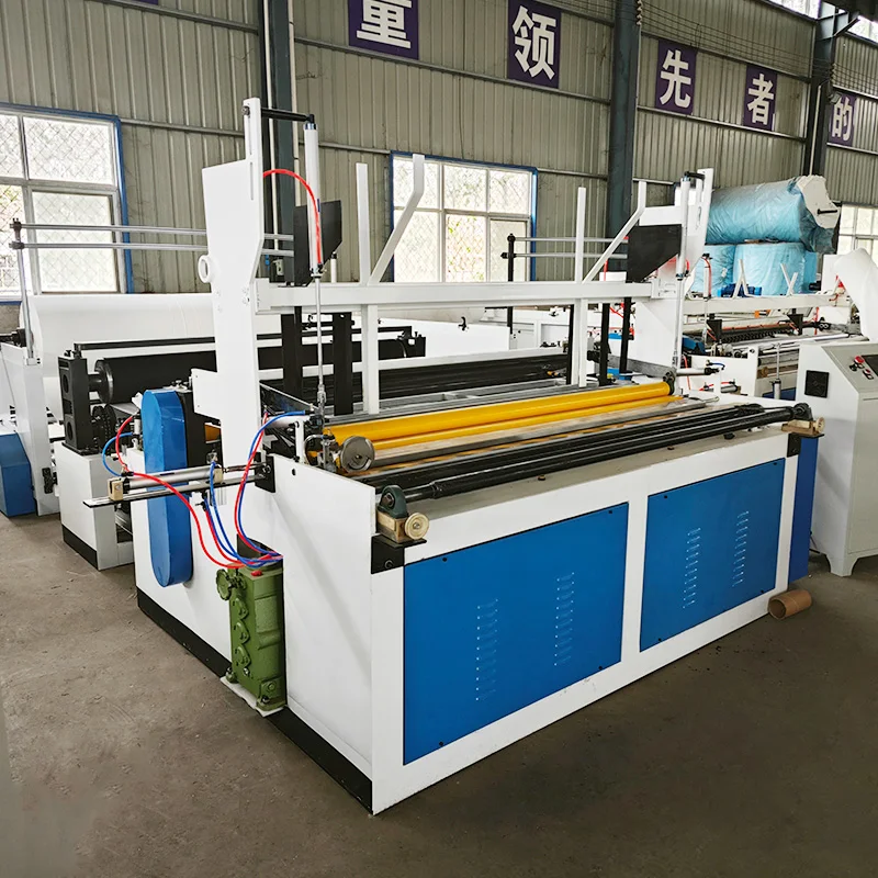 High Speed Fully Automatic Toilet Paper Roll Making Machine for Embossed Tissue Production