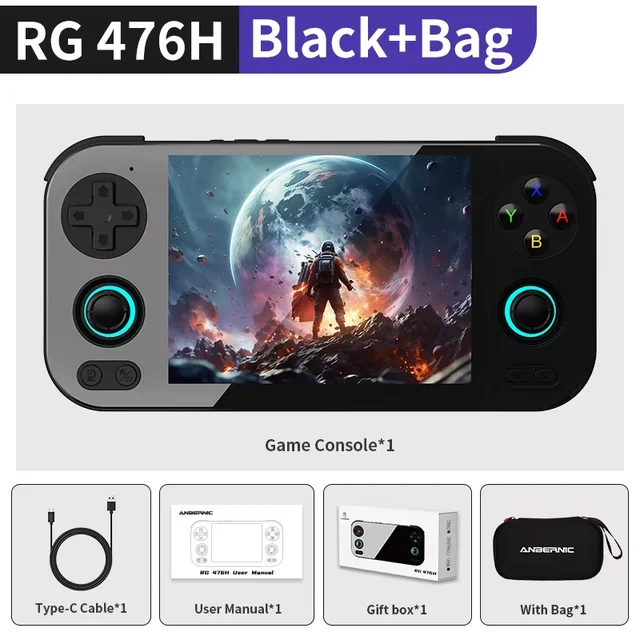 新品 Anbernic RG476H ブラック Android13 Amazon.com: RG476H Retro Game Console Android 13 System Unisoc