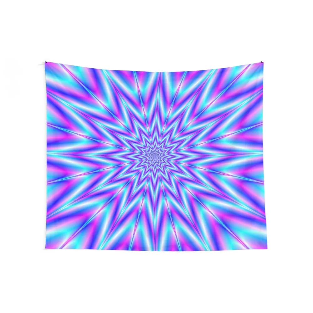 Exploding Star in Blue and Pink Tapestry Wall Carpet Bedrooms Decorations Room Decorating Aesthetic Tapestry