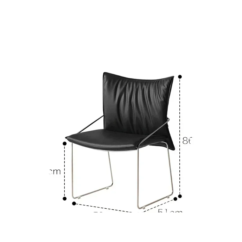 European Home Light Luxury Dining Chair Antique Designer Simple Modern Chair Leisure Backrest Office Single Chair