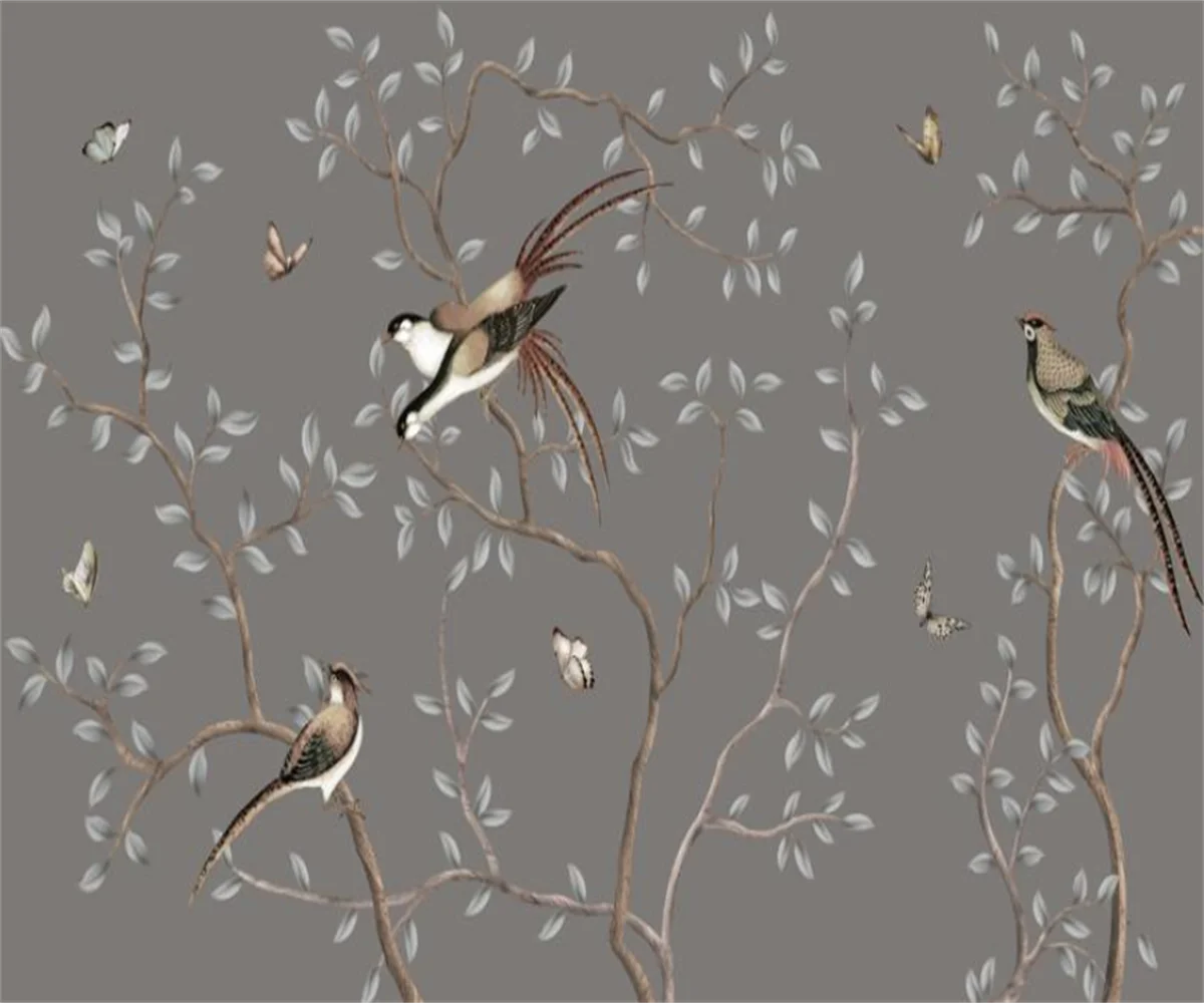 

Customize any size wallpaper stereo bird landscape art murals living room home decoration photo wall mural wallpaper обои