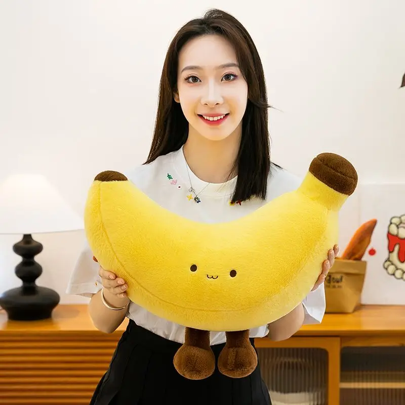 لعبة الموز القطيفة المقلدة اللطيفة، دمية الفاكهة الإبداعية، وسادة قطيفة، هدية مثالية للفتيات #5